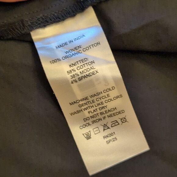 NWOT Quince Cotton Mixed Media Tank Dress Black Midi XS - Picture 6 of 14